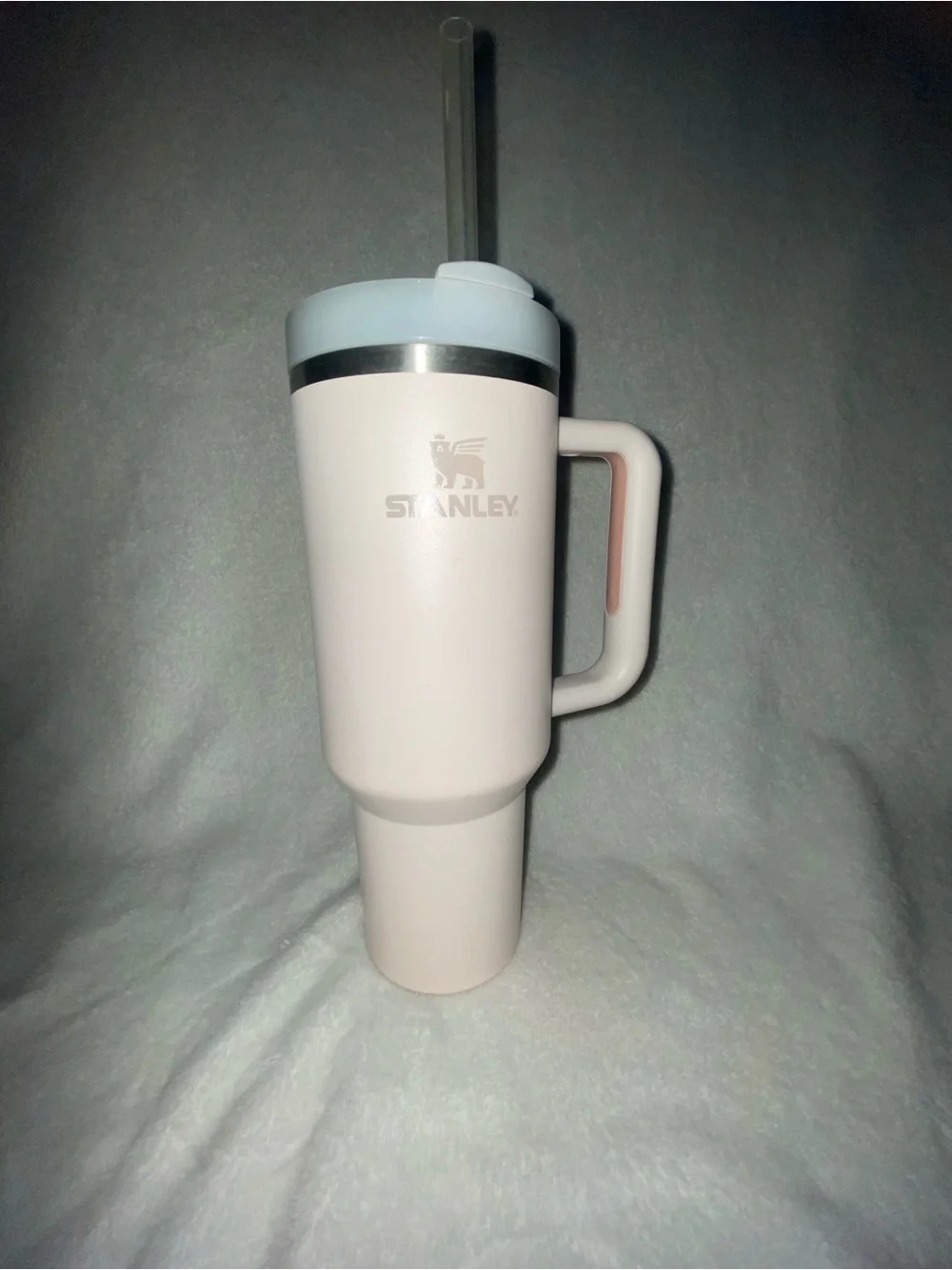 Stanley Light Pink Insulated Travel Mug with Handle - Picture 3 of 5